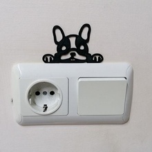 fun wall socket decoration dog 3d print model - Mito3D