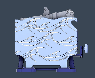 Spaß Welle Hersteller Spielzeug Tier drucken Ort rotierend einfach Bewegung Fliege fliegend schwimmen Schwimmen Hai Drachen Schlange Lager Kurbel Marionette 3d print model - Mito3D