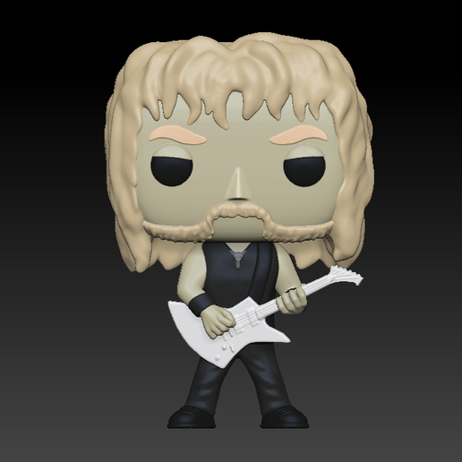 Funco Hetfield Sanat Funko funko pop Kaya 3D print model - Mito3D