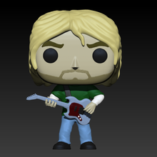 funco Kurt Corbain nirvana arte funko pop Rocha música violão cantor 3d print model - Mito3D