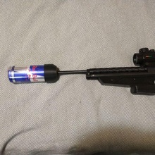 functional airgun soda suppressor gadget moderator crosman pellet gun 3d print model - Mito3D