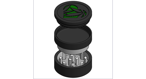 functional grinder weed grinder weed grinder impresion3d functional grinder grinder 420 grinder herb grinder  3d print model - Mito3D
