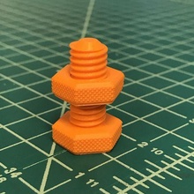 fonctionnel moleté boulon écrou outil pièces 3d print model - Mito3D