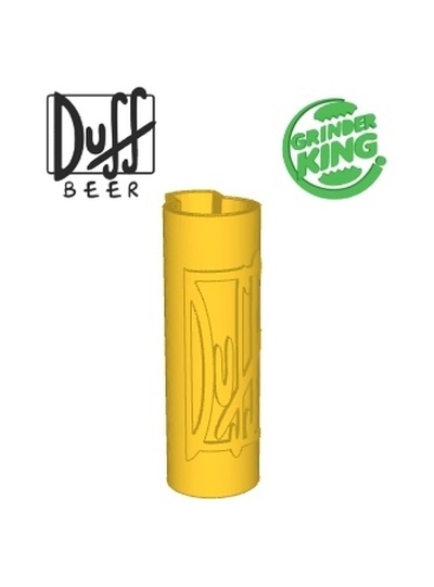 funda mechero clipper duff beer print in place easy impresion situ grinderking fdm sla 3d print model - Mito3D
