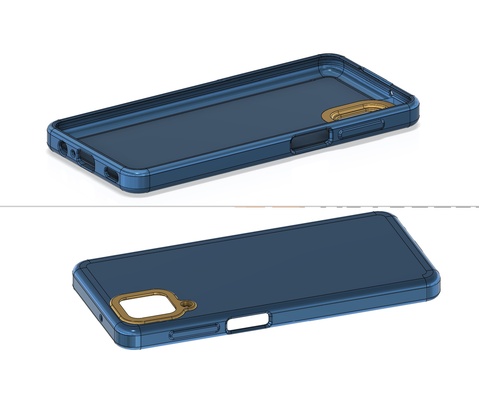 funda samsung galaxia a12 4g caso inteligente carcasa teléfono smartphone tpu 3d print model - Mito3D