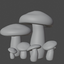 fungi kingdom mushroom mushrooms colony fungus 3d print model - Mito3D