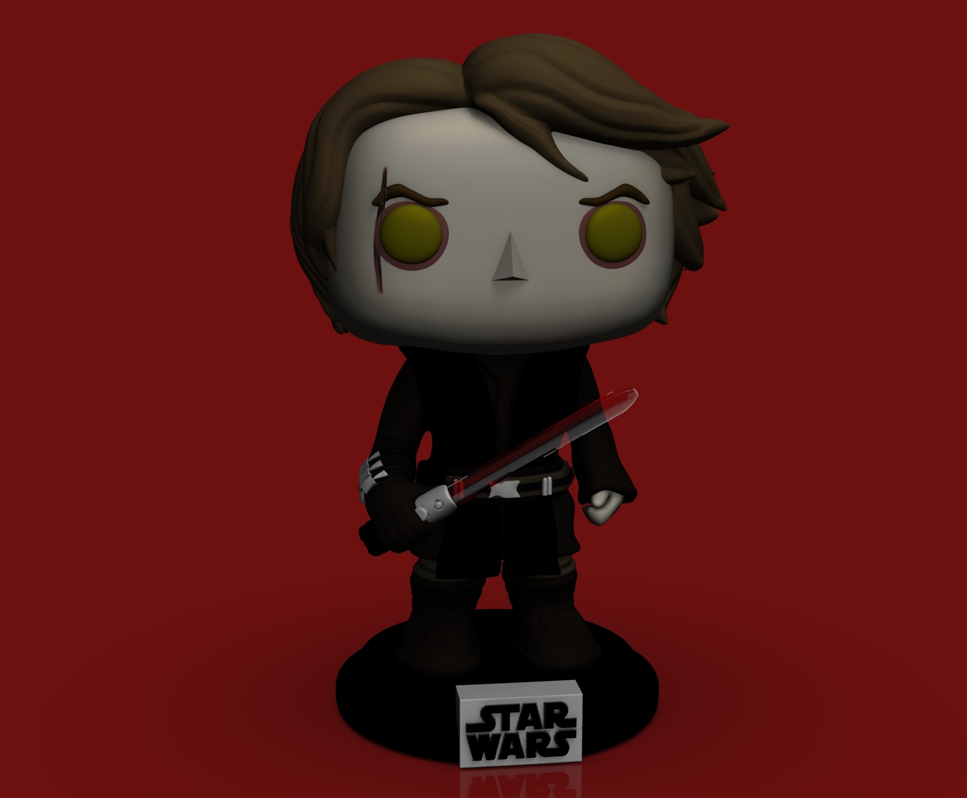 funko anakin skywalker sith étoile guerres Ashoka dark vader lucasarts lucas Films George jedi Obliger pop 3D print model - Mito3D