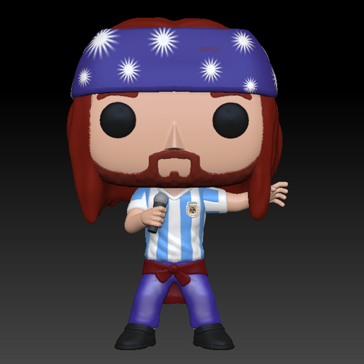 funko Axel Rose armes feu roses 3D print model - Mito3D