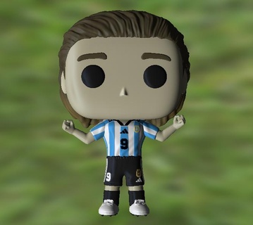 funko batistuta argentina player pop soccer world 3d print model - Mito3D