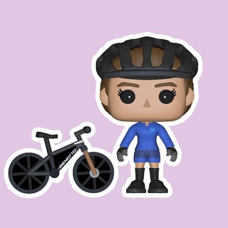funko motociclista menina ciclista bicicleta pop mulher 3d print model - Mito3D