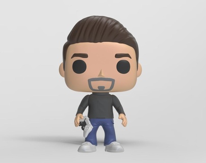 funko ragazzo telecomando gioco funkopersonalizzato giocare stazione 3d print model - Mito3D