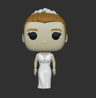 funko novia matrimonio pastel esposa 3d print model - Mito3D