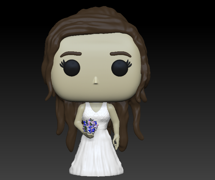 funko mariée pop mariage 3D print model - Mito3D