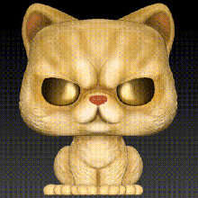 funko gato pop estilo gordura gatinho humorado 3d print model - Mito3D