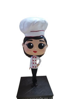 funko chef woman kitchen cook 3d print model - Mito3D