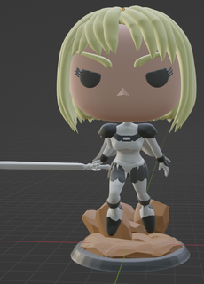 funko claymore clare anime sleeve girl custom 3d print model - Mito3D