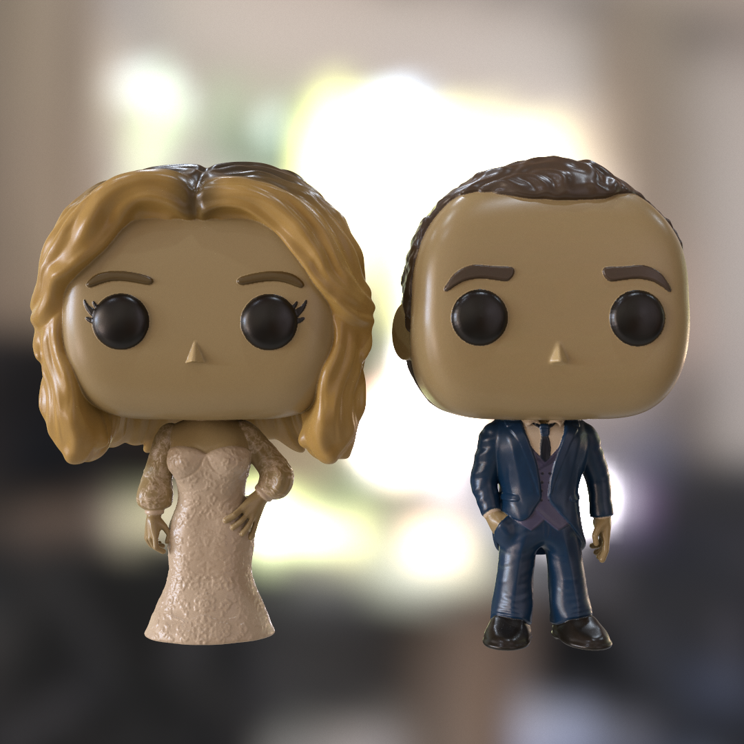 funko casal noiva noivo Casamento arte pop namorado casamento 3D print model - Mito3D