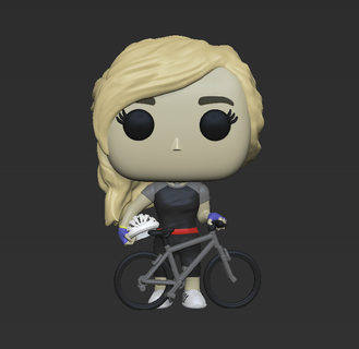 funko cyclist funkopop bicycle woman sports sport 3d print model - Mito3D