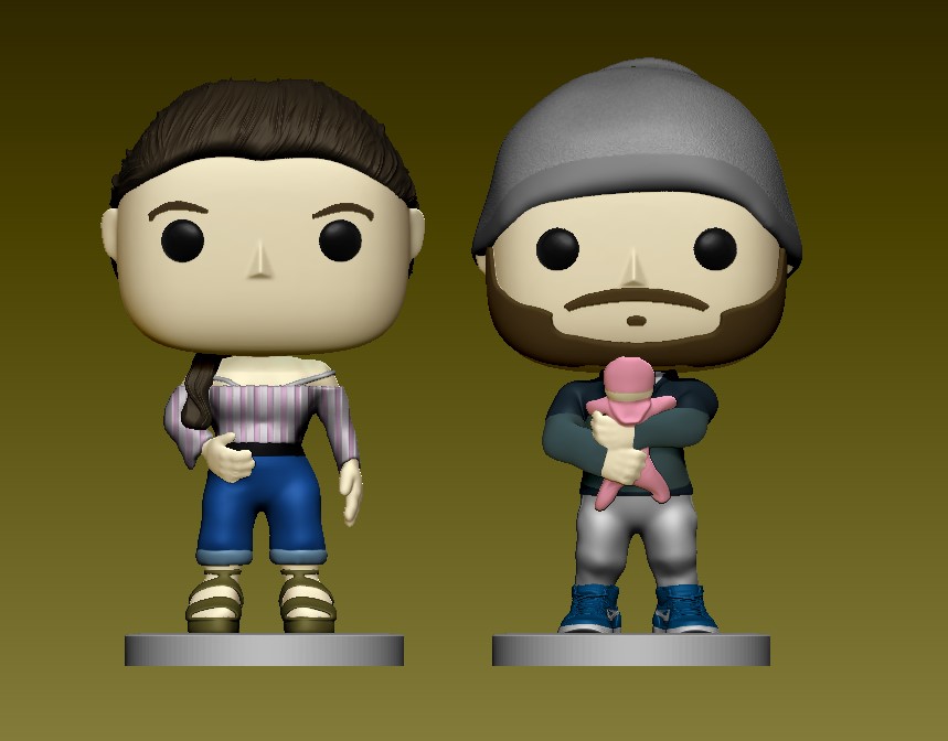 funko famille bébé 3D print model - Mito3D