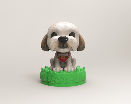 funko french poodle game mascot funkopersonalized pet 3d print model - Mito3D