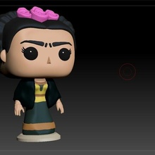 funko frida kahlo mexico toy painting painter 3d print model - Mito3D