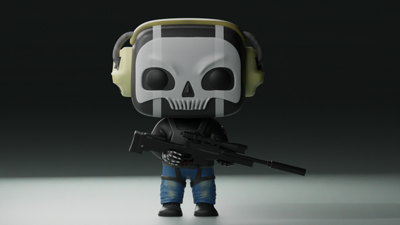 funko fantasma ligar dever personaje jogos pop bacalhau atirador elite brinquedo arte jogador 3d print model - Mito3D