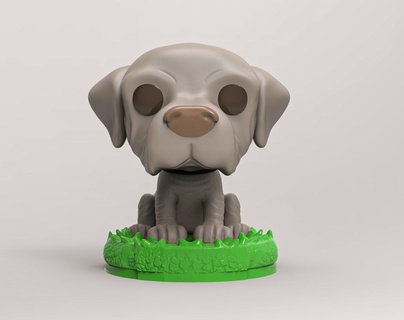 Funko harika dane Funko maskot köpek funkpersonalized Labrador harika dane 3d print model - Mito3D