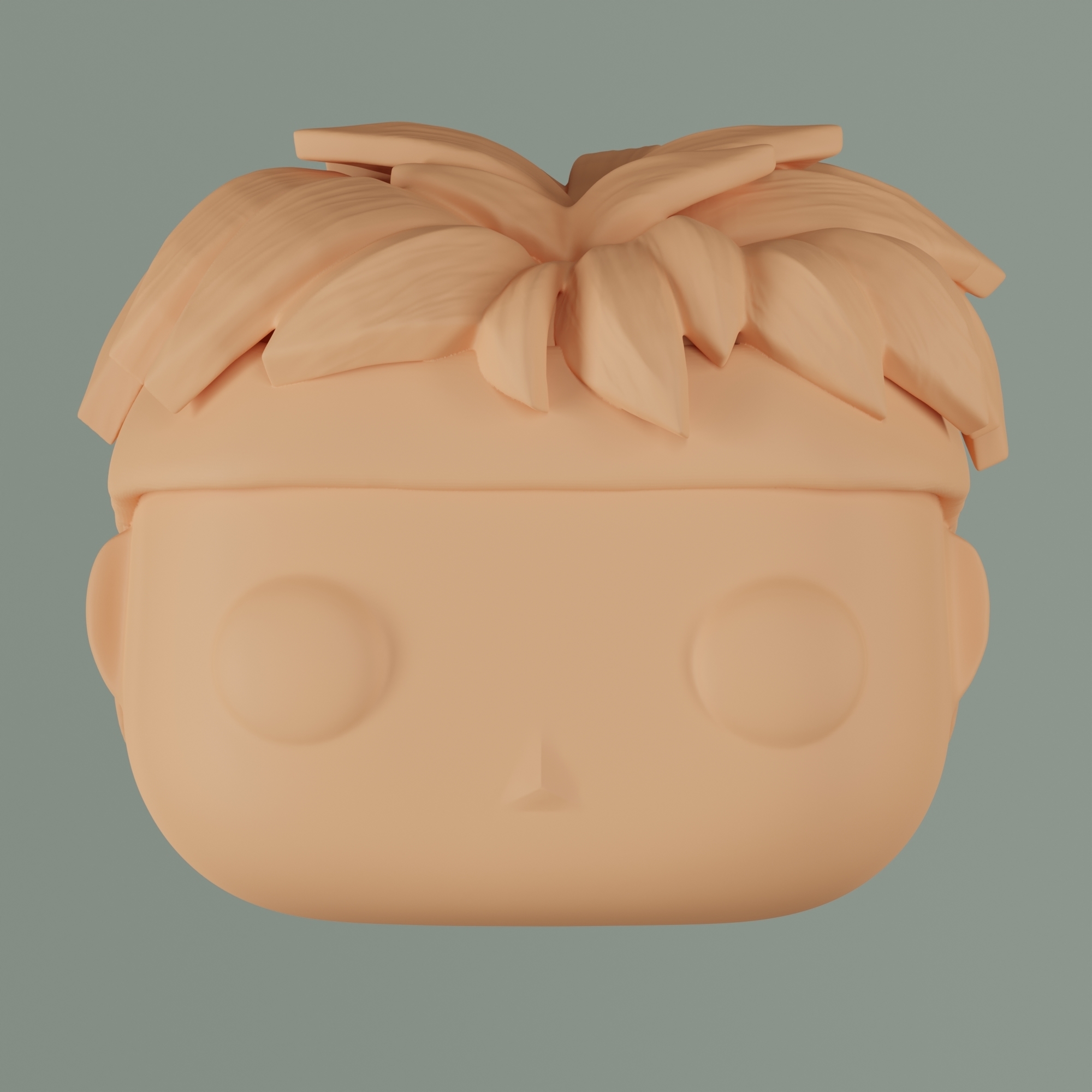 funko cabeza Arte cabello peinado 3D print model - Mito3D