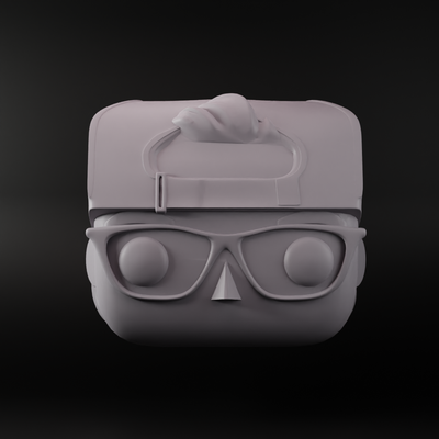 funko testa maschio bicchieri cap on indietro 03 arte femmina generico uomini sole occhiali giochi giocattoli 3d print model - Mito3D