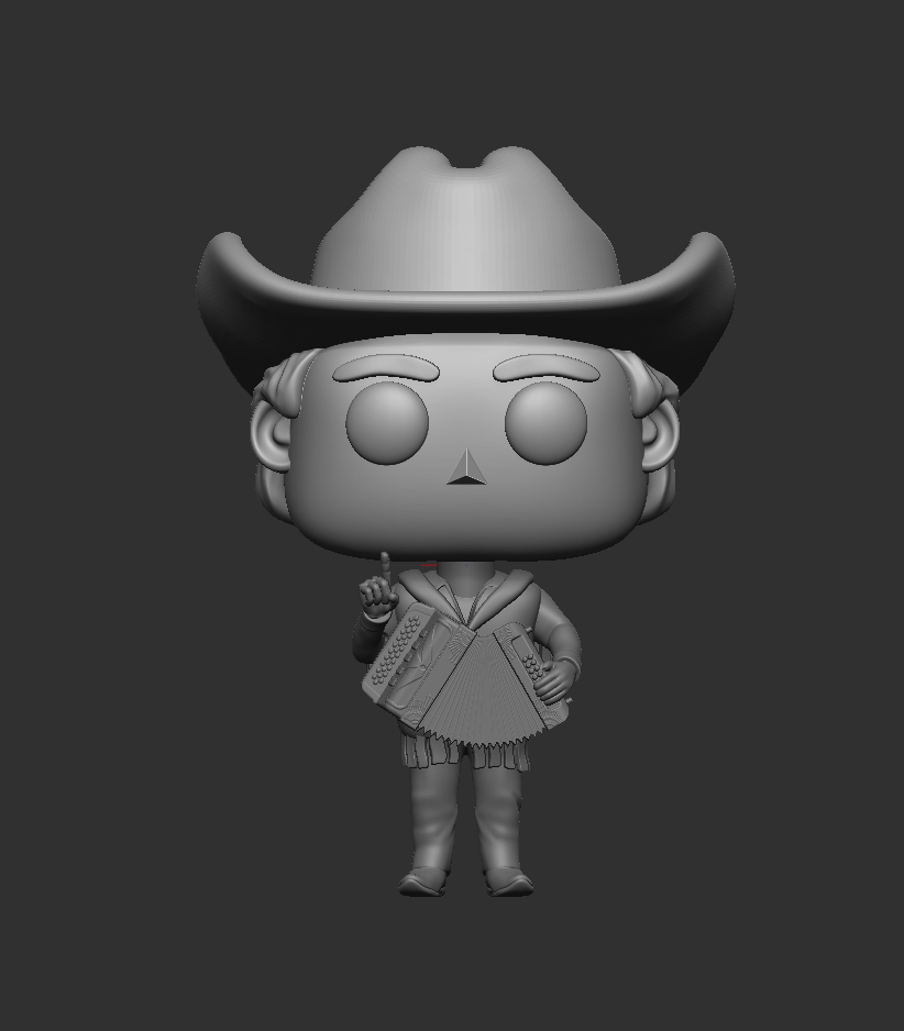 funko hombre acordeonista juego pop musico personalizado 3D print model - Mito3D