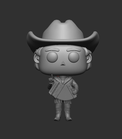 funko hombre acordeonista jogos pop músico personalizado homem 3d print model - Mito3D