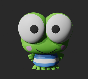 funko keroppi figure frog toy collection 3d print model - Mito3D