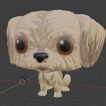 funko maltese dog funkopop pop pet custom figure toy 3d print model - Mito3D