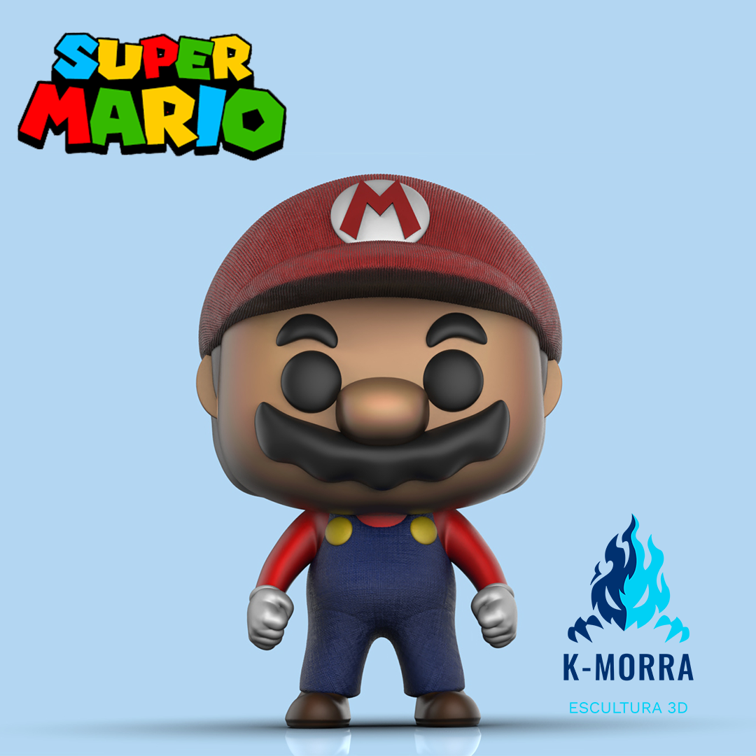 funko Mario bros pop film videogiochi 3D print model - Mito3D