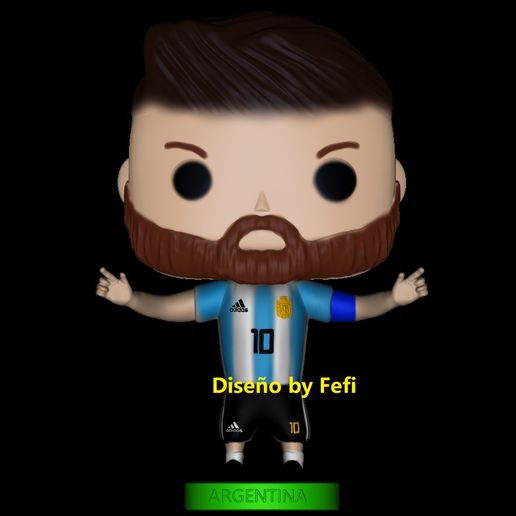 funko messi argentina selection pop custom football america 3D print model - Mito3D
