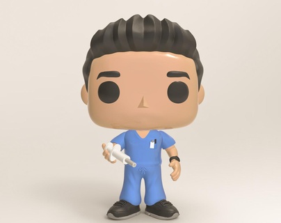 funko enfermeira jogos dr funkopersonalizado 3d print model - Mito3D
