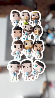funko pack argentina national team - midfielders messi maradona soccer 3d print model - Mito3D