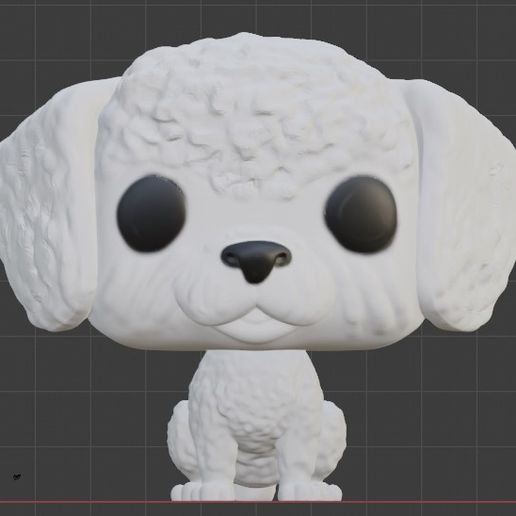 funko poodle dog pop funkopet pet custom 3D print model - Mito3D