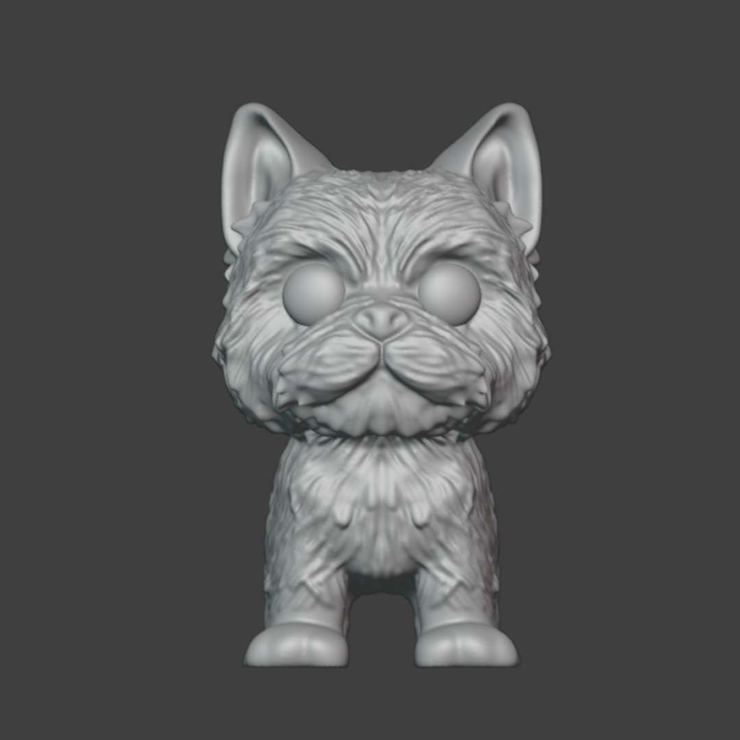 funko pop - yorkshire terrier art dog pet 3D print model - Mito3D