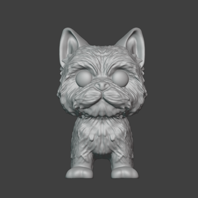 funko pop yorkshire teriyer sanat köpek evcil hayvan 3d print model - Mito3D