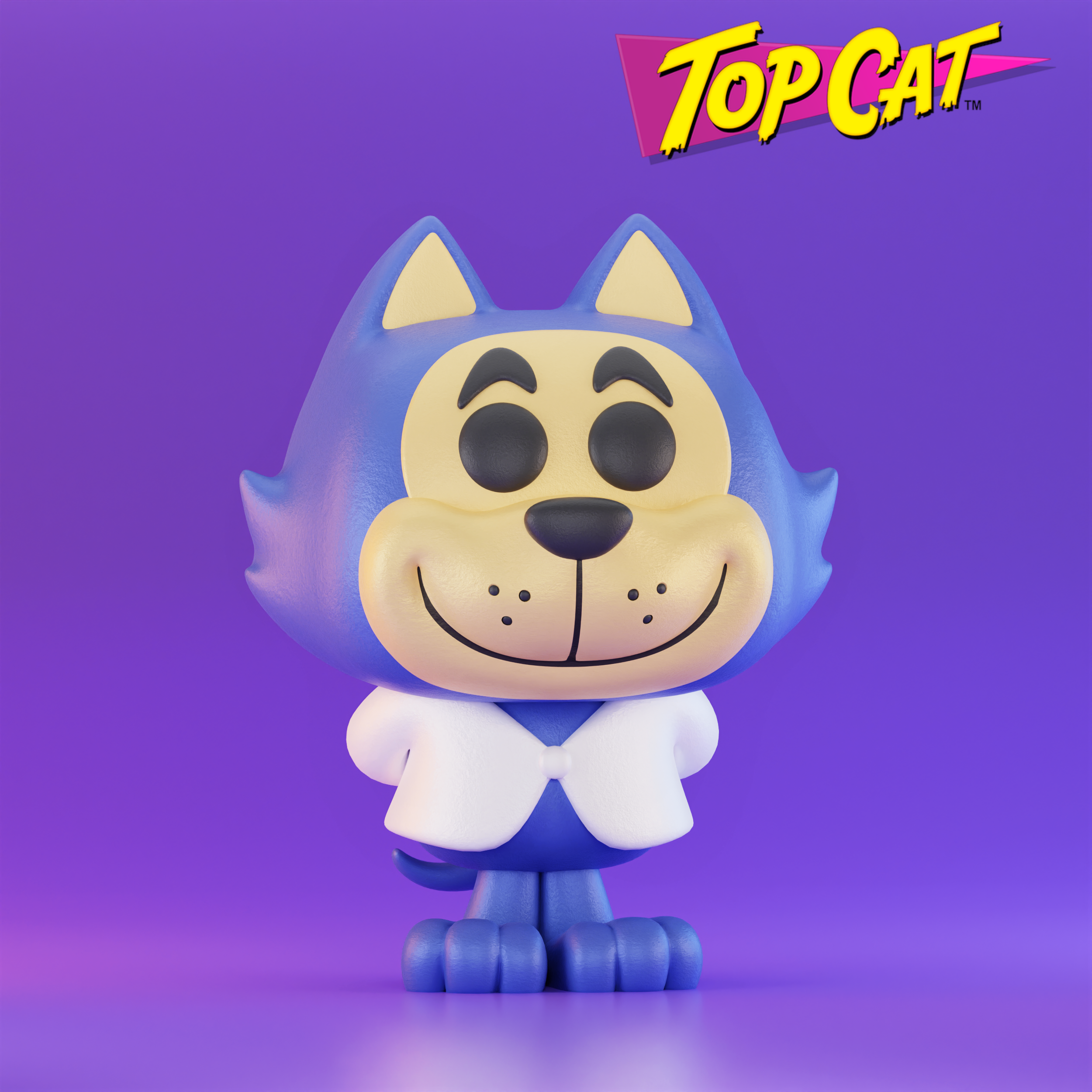 funko pop benny ball- top cat- hanna-barbera cat ball mr benito cartoon action figure retro 3D print model - Mito3D