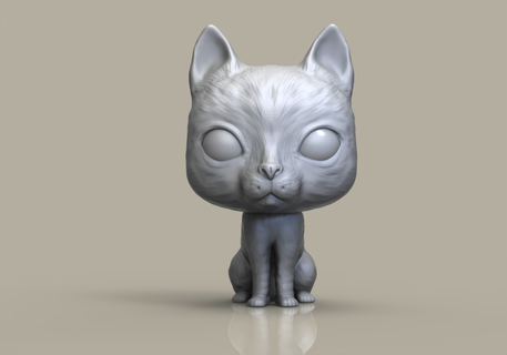 funko Pop Katze inländisch Benutzerdefiniert 3d print model - Mito3D