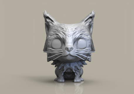 funko pop cat maine coon custom 3d print model - Mito3D
