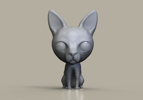 funko pop gato esfinge personalizadas 3d print model - Mito3D