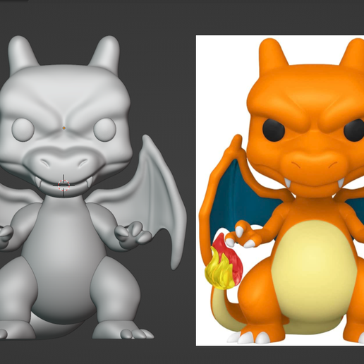 funko Pop charizard Pokémon 3D print model - Mito3D