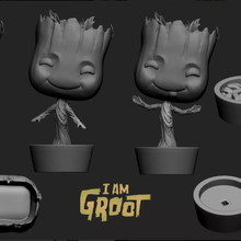 funko pop dansant Groot jouet merveille 3d print model - Mito3D