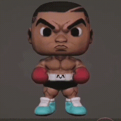 funko popular miguel tyson joven arte boxeo rocoso guantes caja cinturón pantalones cortos multicolor 3d impresión logan pablo hajime ipo tigre gorila kawaii resina ender escultura 3d print model - Mito3D