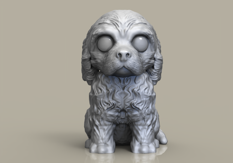 funko pop cão americano Cocker spaniel personalizadas 3d print model - Mito3D