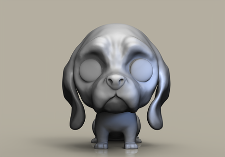 funko pop dog basset hound custom 3d print model - Mito3D