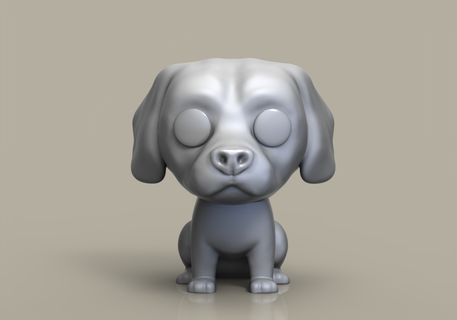 funko pop dog beagle custom 3d print model - Mito3D